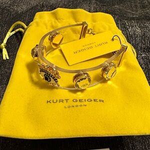 Kurt Geiger Gold Hairband with Black Accents